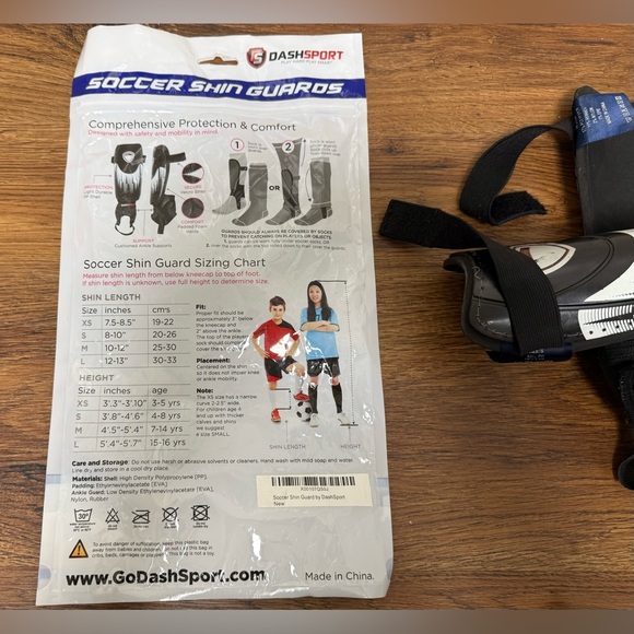 Soccer Shin Guards Youth S with Ankle Sleeves. DashSport - Picture 7 of 10